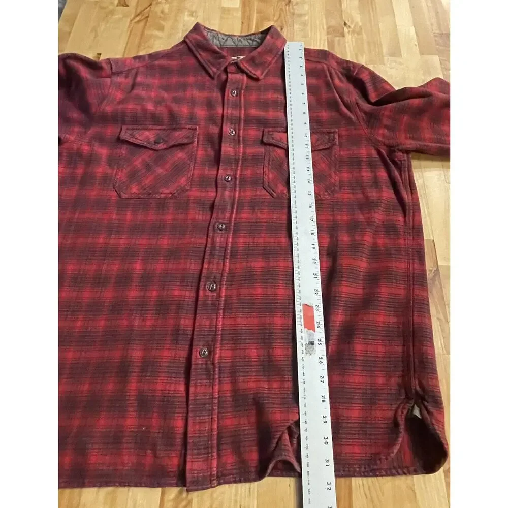 Woolrich Flannel Shirt Plaid Button‎ Down Heavy weight Mens XL